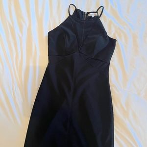 See through tight black dress